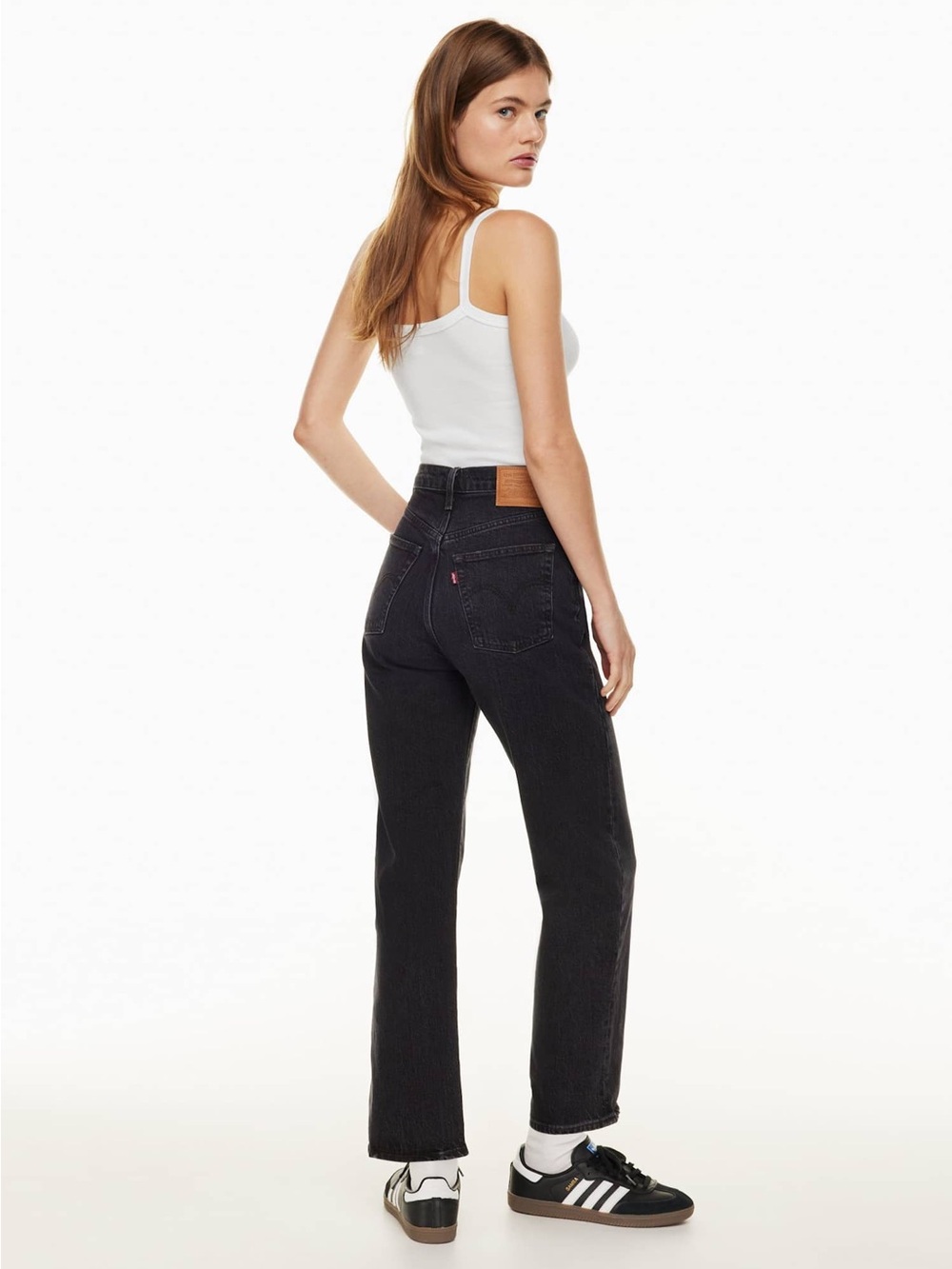 Levi’s Premium Ribcage Straight Ankle Jeans Black 29